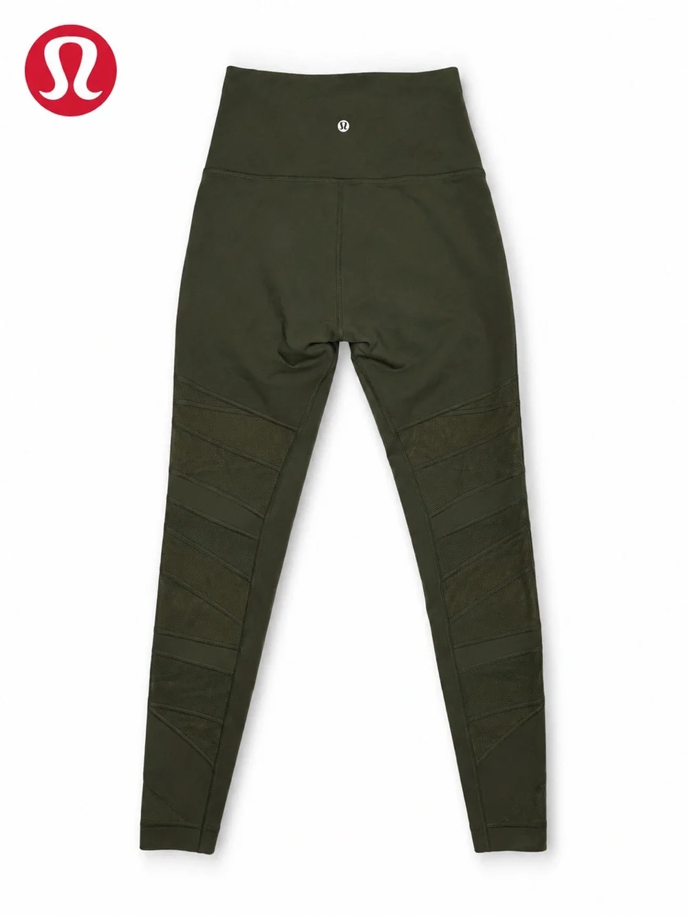 Lululemon Dark Olive High-Rise Mesh Panel Leggings Size 4